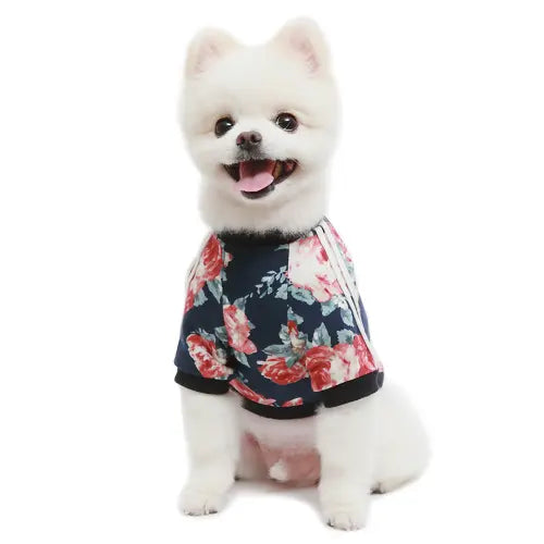 Floral Jersey Track T-shirt Emerald Alfie