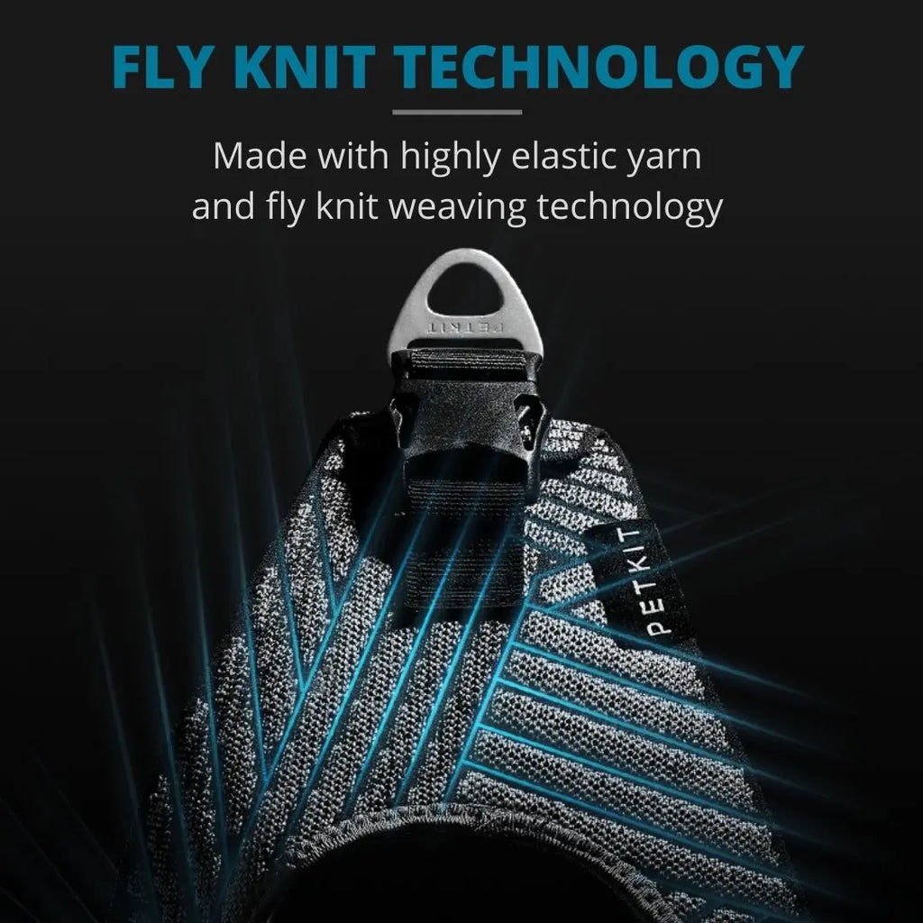 Reflective Shock Absorbent  Air Fly Dog Harness Sky Blue Arachne