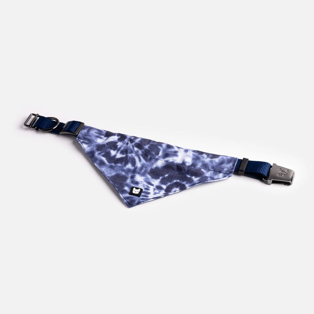 Poplin Dog Bandana Collar - Blue Tie Dye Copper Nesoi