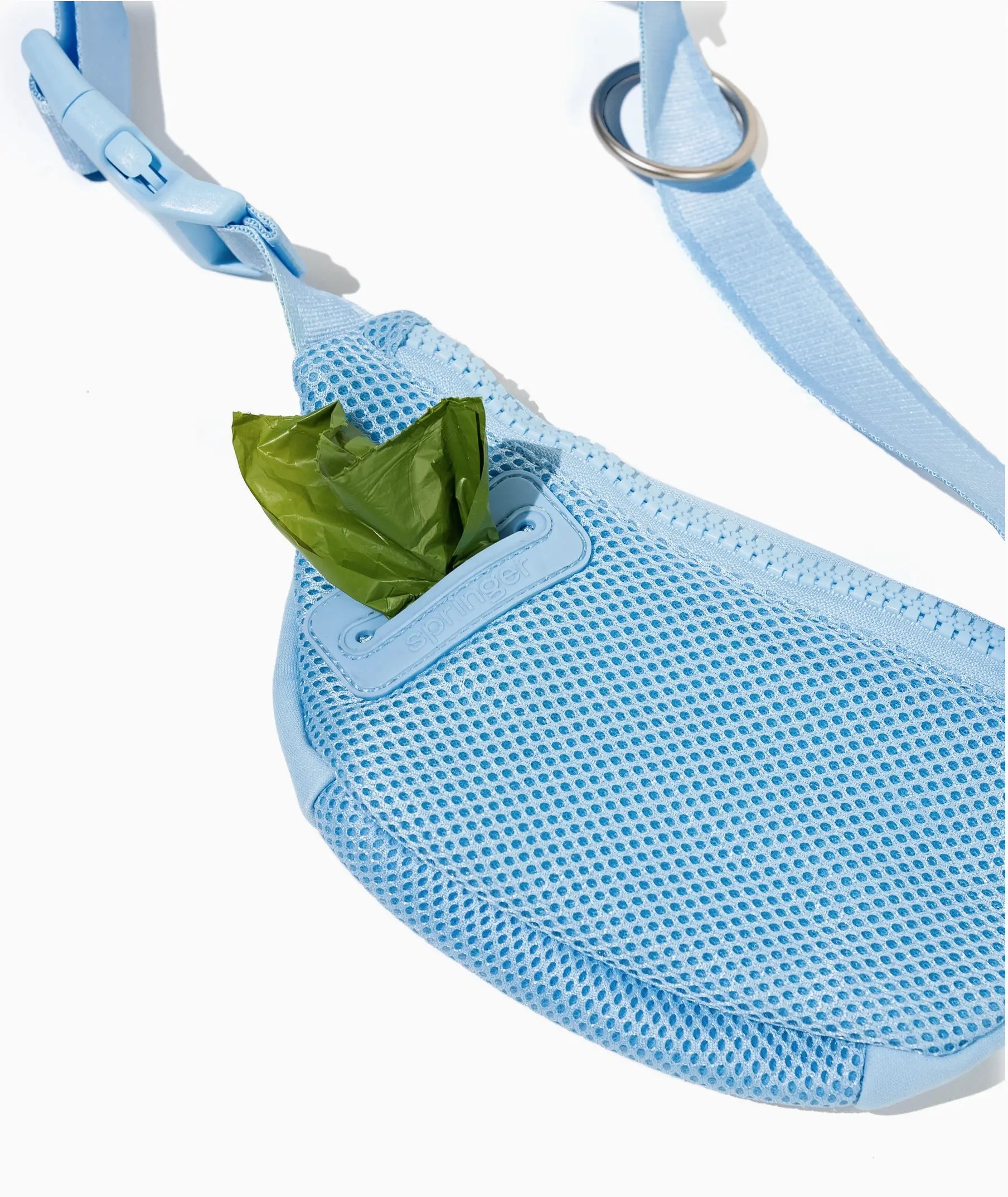 Dog Walking Sling Bag with Built-in Leash Springer