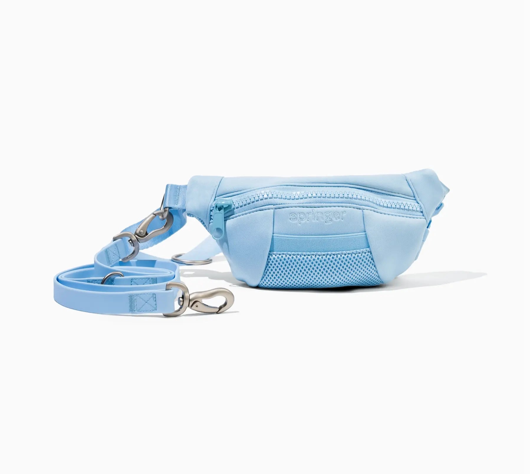 Dog Walking Sling Bag with Built-in Leash Springer