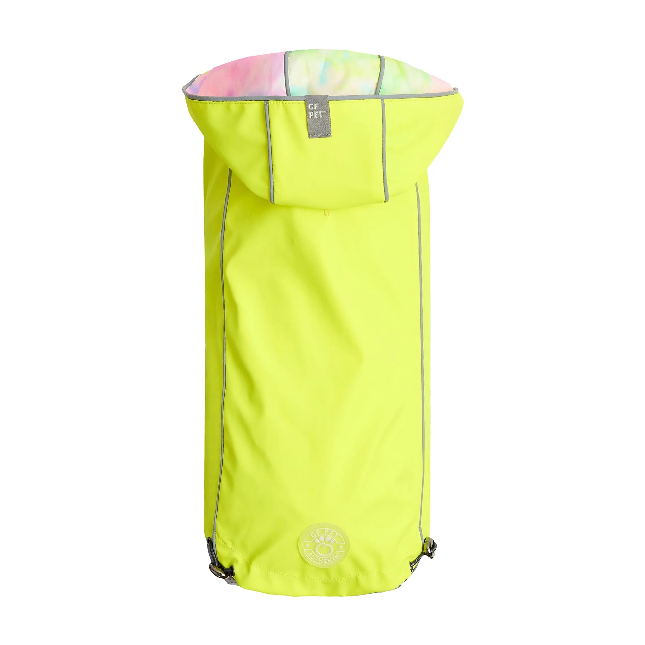 The Reversible Raincoat - Neon Yellow with Tie Dye Beige Antigone