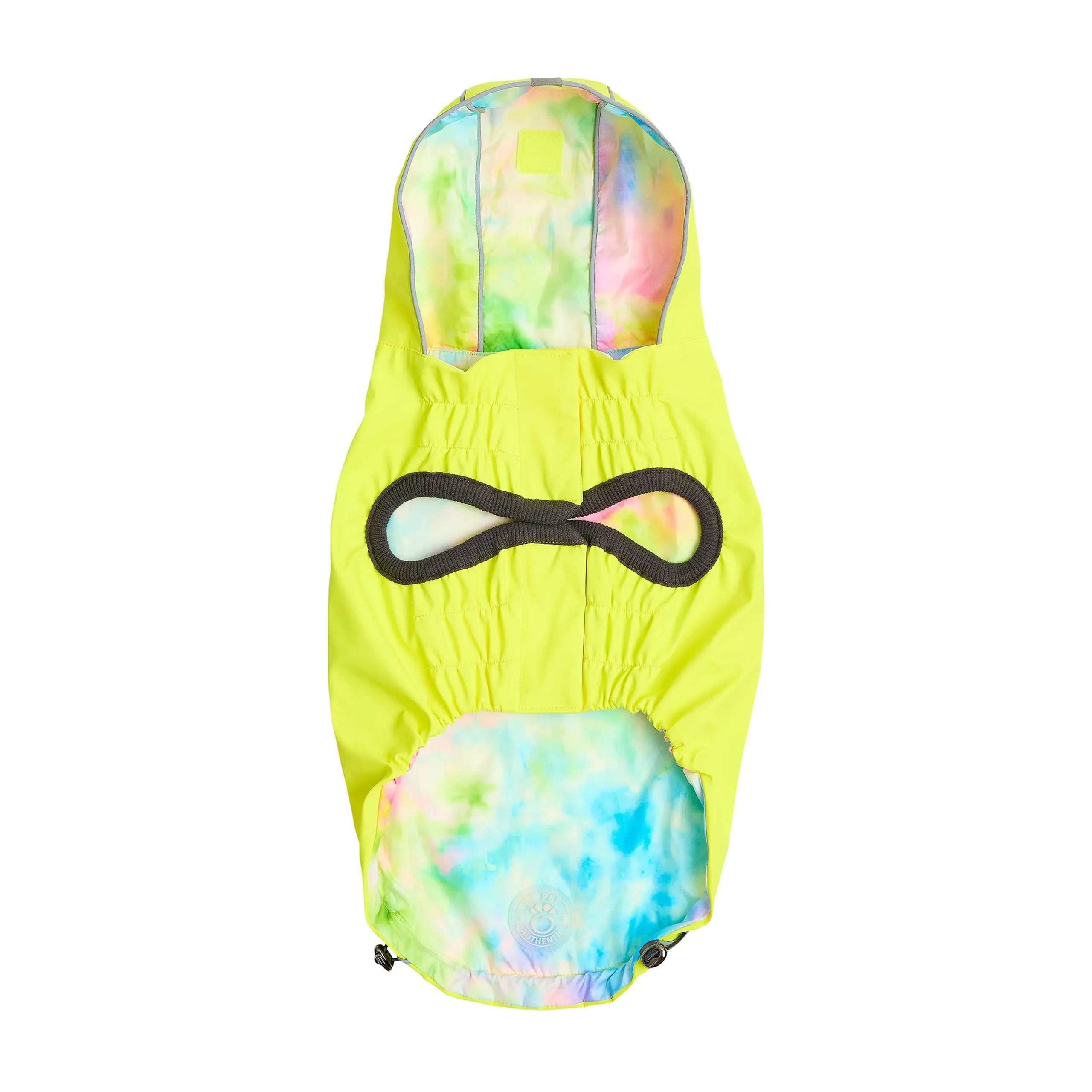 The Reversible Raincoat - Neon Yellow with Tie Dye Beige Antigone