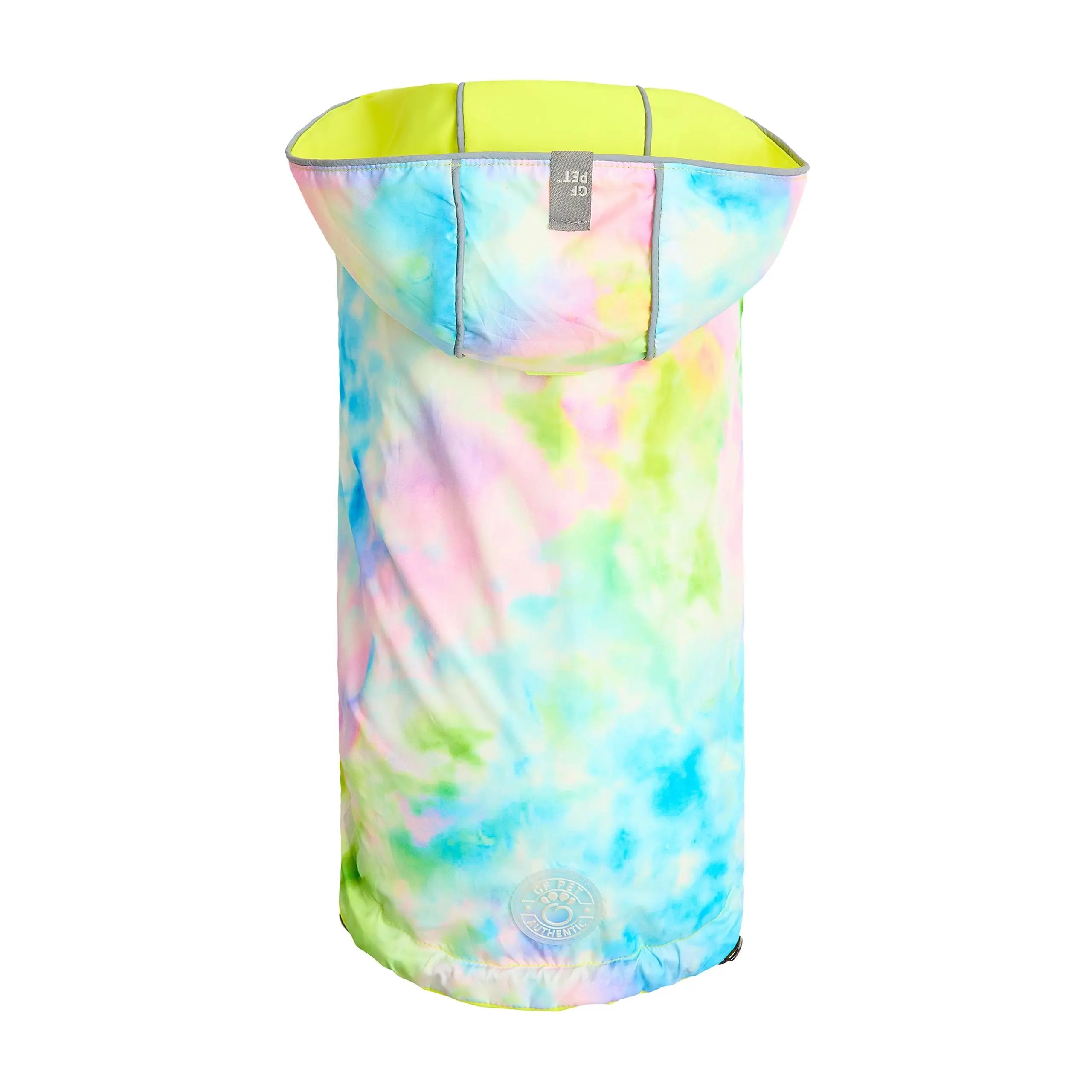 The Reversible Raincoat - Neon Yellow with Tie Dye Beige Antigone