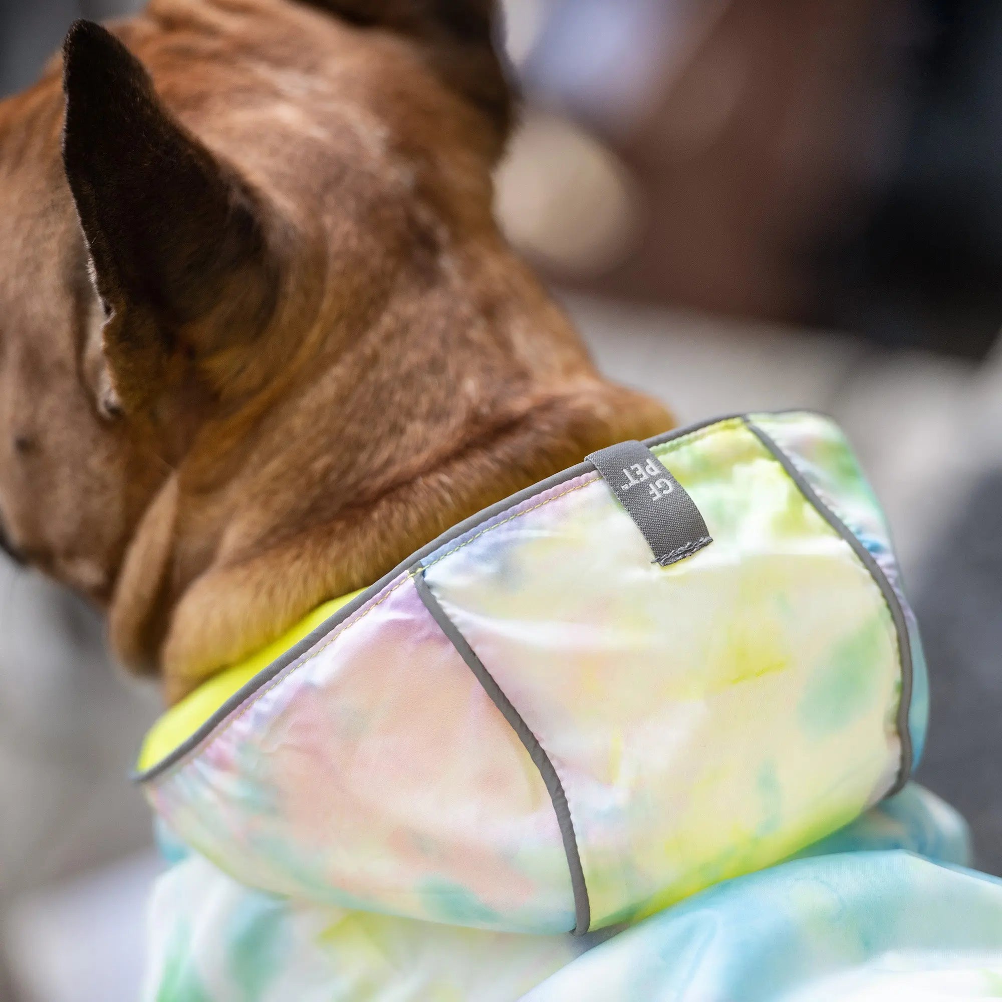 The Reversible Raincoat - Neon Yellow with Tie Dye Beige Antigone