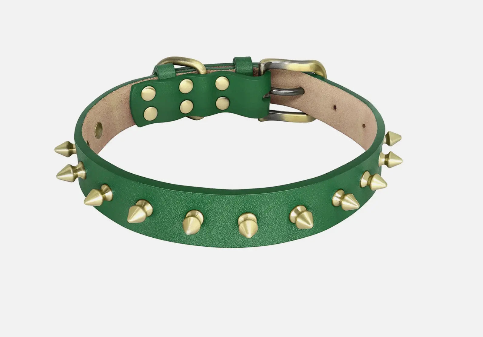 Spiked Studded Dog Collar with Metal Rivet Adjustable Heavy Duty Elevate your pet's style with our spiked studded dog collar. Soft and stylish, perfect for small to medium breeds. Shop cool chic dog accessories!Standard Collars