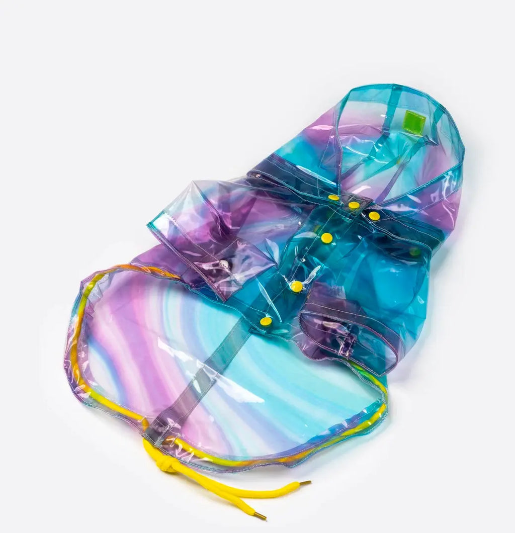 Kinney Dog Rainbow Raincoat SilverPaw