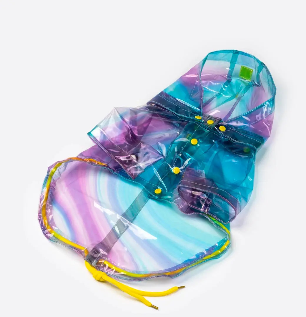 Kinney Dog Rainbow Raincoat SilverPaw