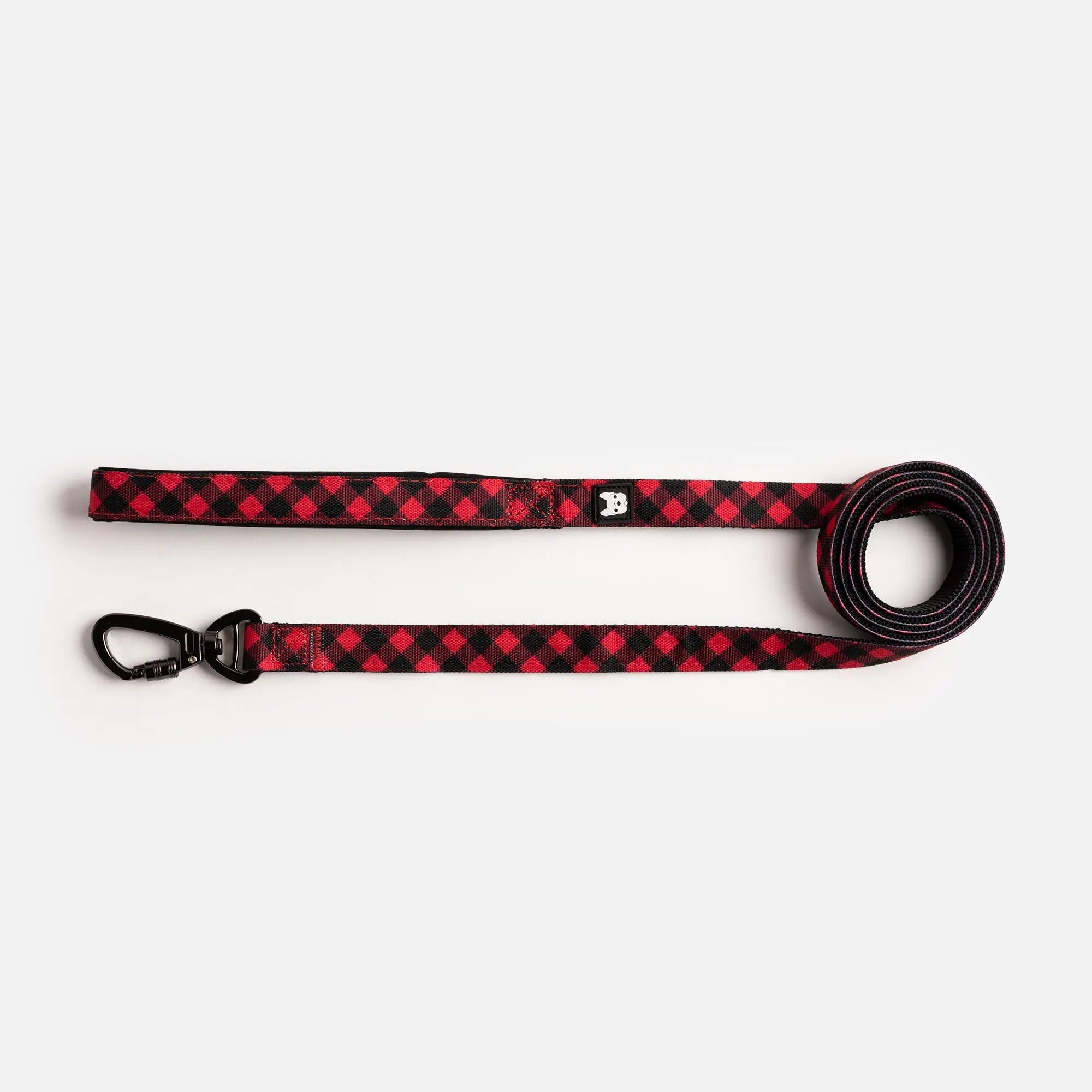 Poplin Dog Leash - Red Plaid Copper Nesoi