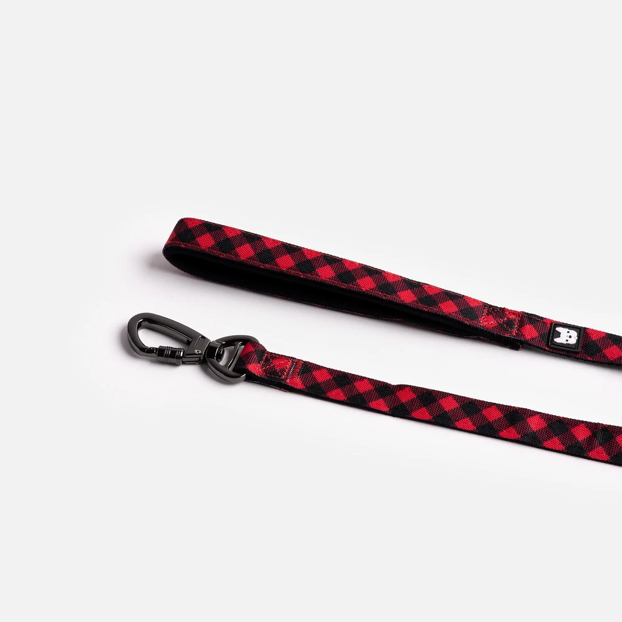 Poplin Dog Leash - Red Plaid Copper Nesoi