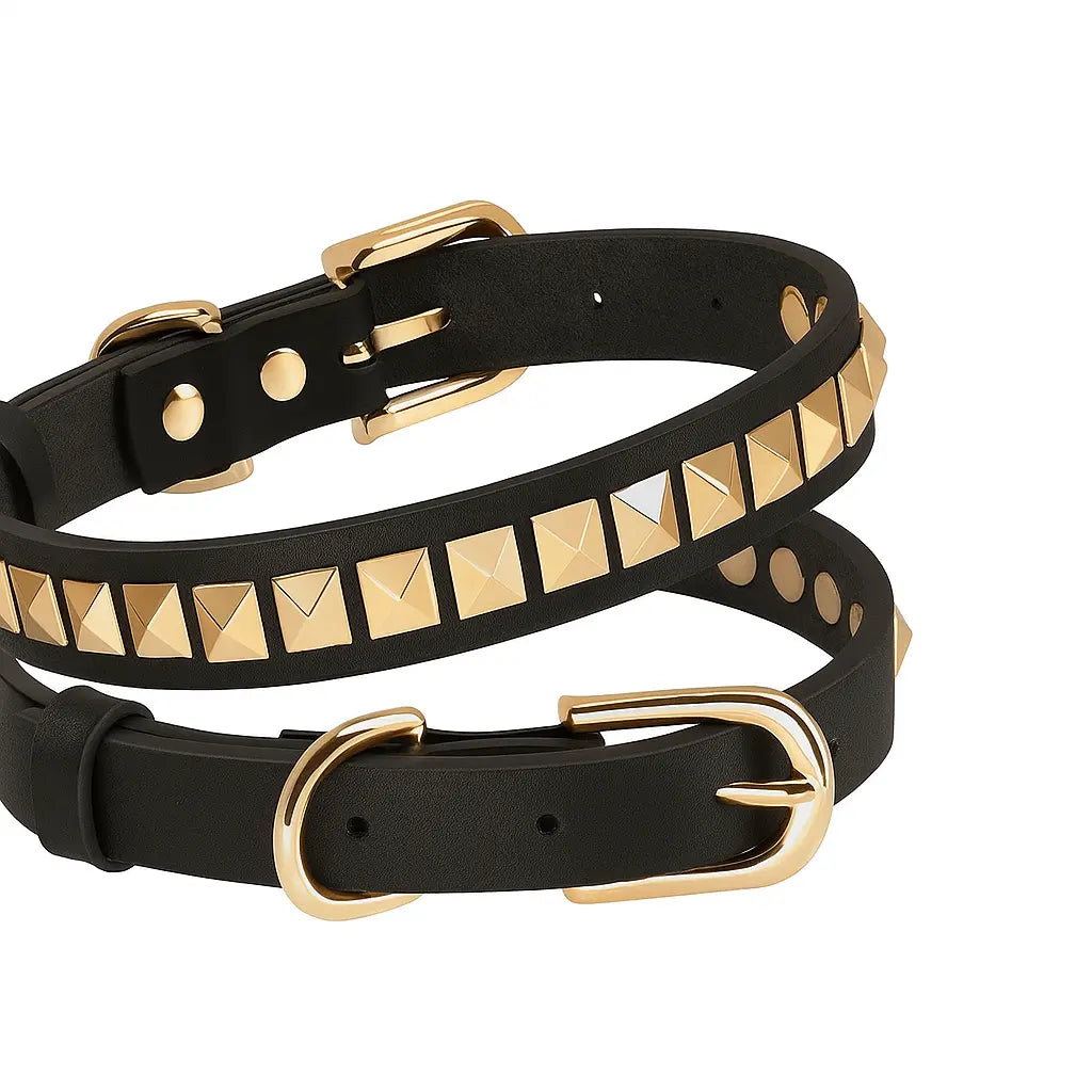 ROCKSTUD Leather Dog Collar Discover the ROCKSTUD Leather Dog Collar: chic, durable, and perfect for stylish pet parents. Elevate your pup's look today!Standard Collars