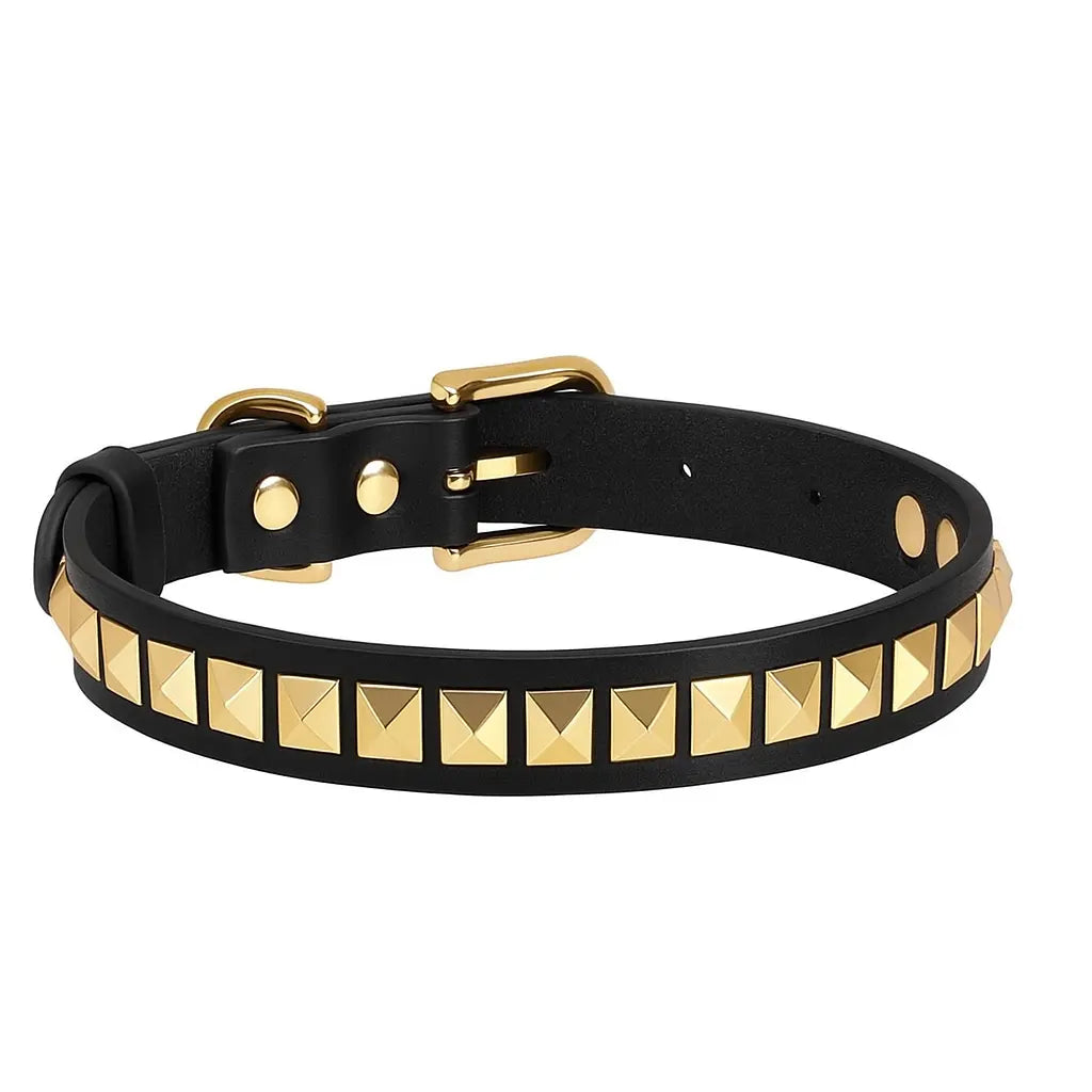 ROCKSTUD Leather Dog Collar Discover the ROCKSTUD Leather Dog Collar: chic, durable, and perfect for stylish pet parents. Elevate your pup's look today!Standard Collars