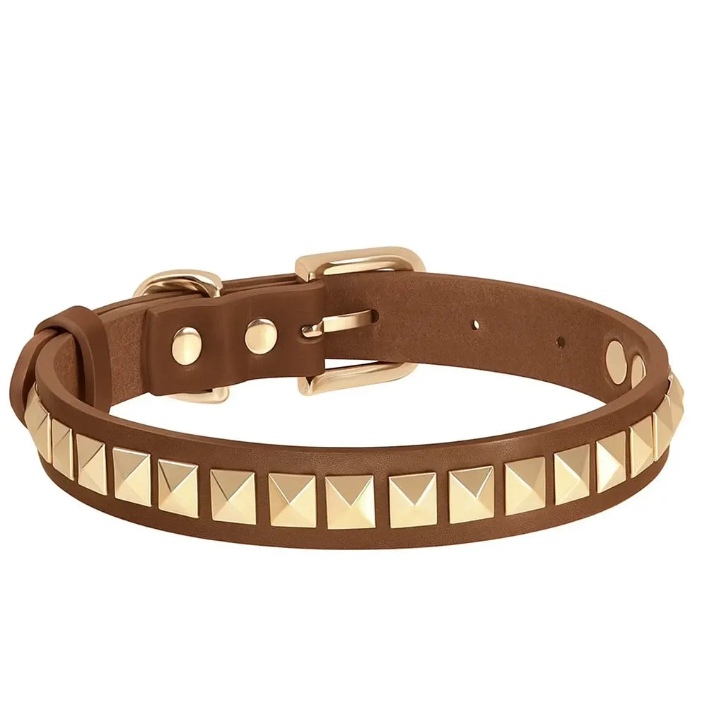 ROCKSTUD Leather Dog Collar Discover the ROCKSTUD Leather Dog Collar: chic, durable, and perfect for stylish pet parents. Elevate your pup's look today!Standard Collars