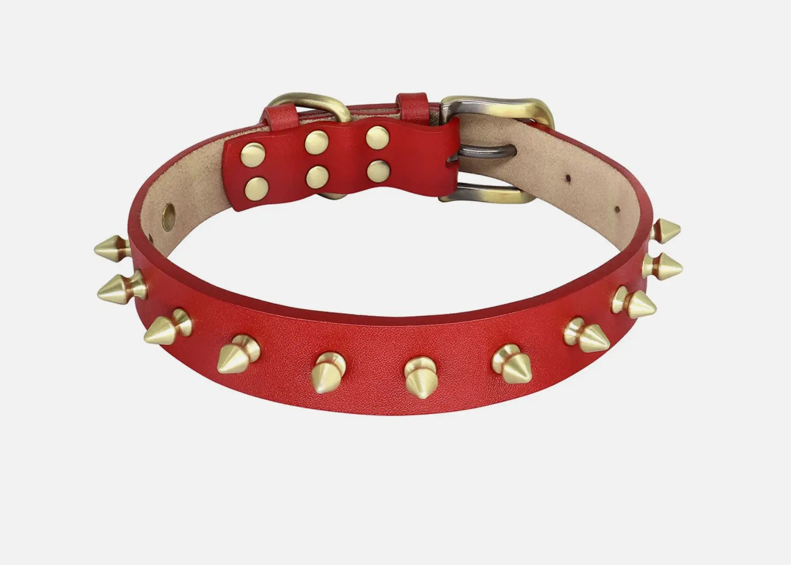Golden Spike Dog Collar Emerald Alfie