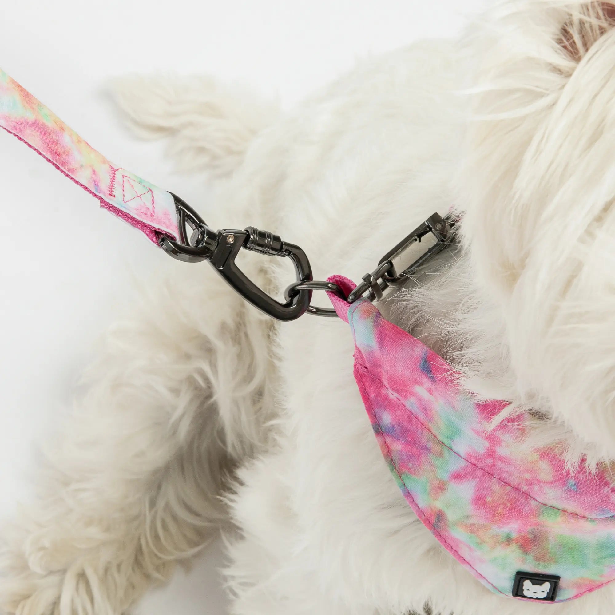 Poplin Dog Leash - Pink Tie Dye Copper Nesoi