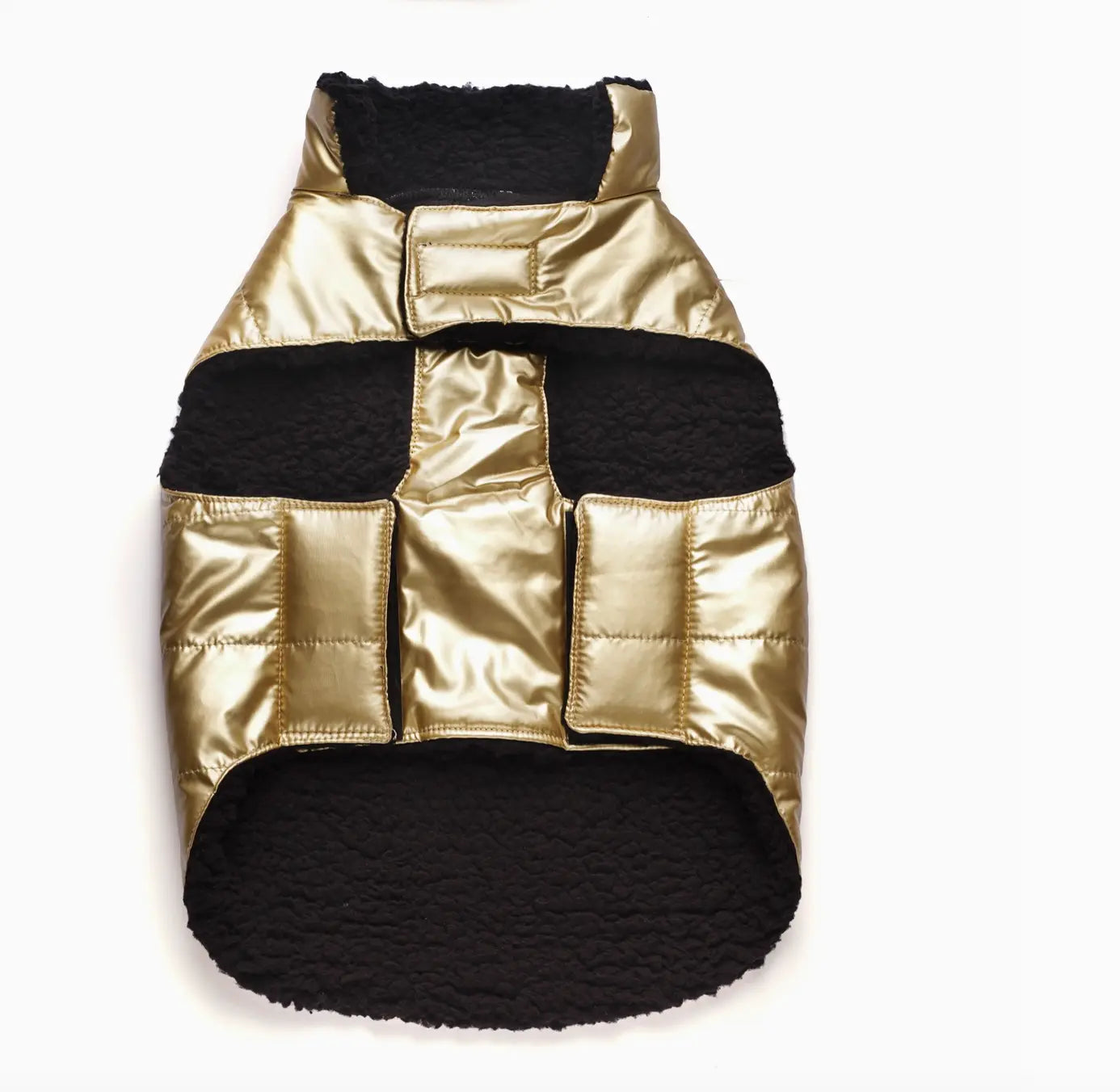 Metallic Puffer Vest, Silver Love Thy Beast