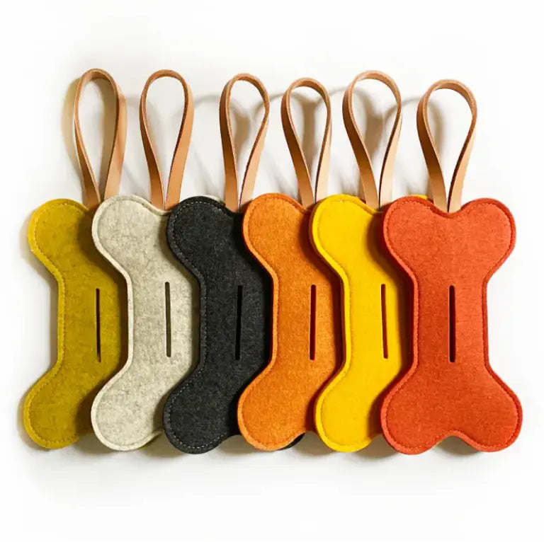 Felt Bone Poop Bag Holder The Little Pooch