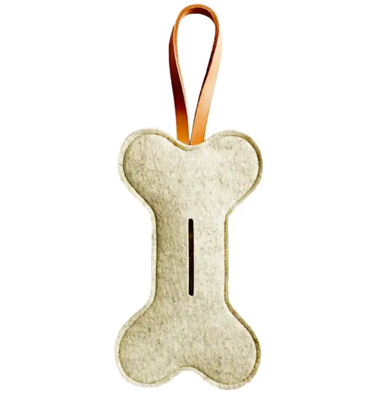 Felt Bone Poop Bag Holder The Little Pooch