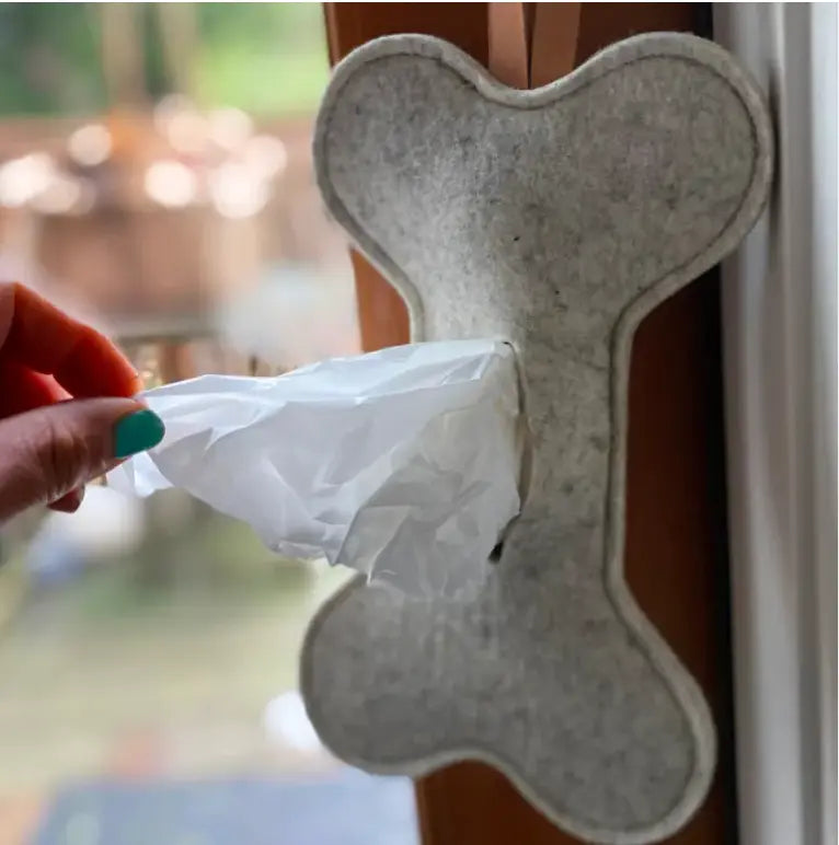 Felt Bone Poop Bag Holder The Little Pooch