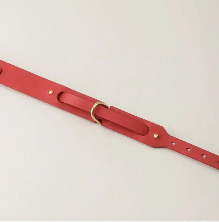 Handcrafted Vegetable Tanned Leather Collar INDÓMITO