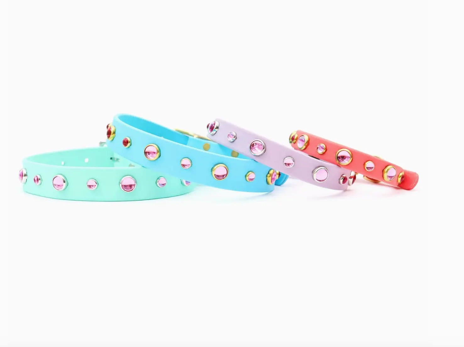 The Dolly Studded Waterproof Dog Collar Belt Buckle The Little Pooch