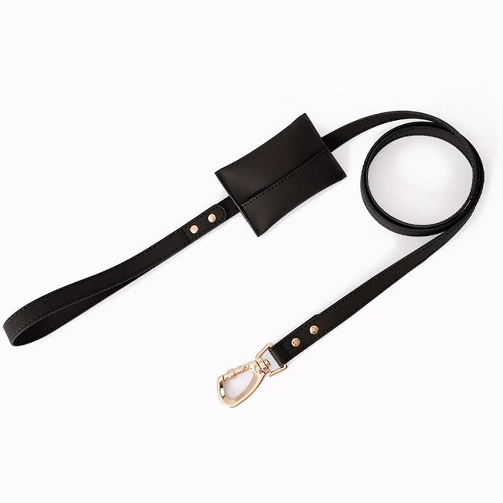Loofie Vegan Leather Leash and Poop Bag All-in-One Hunting