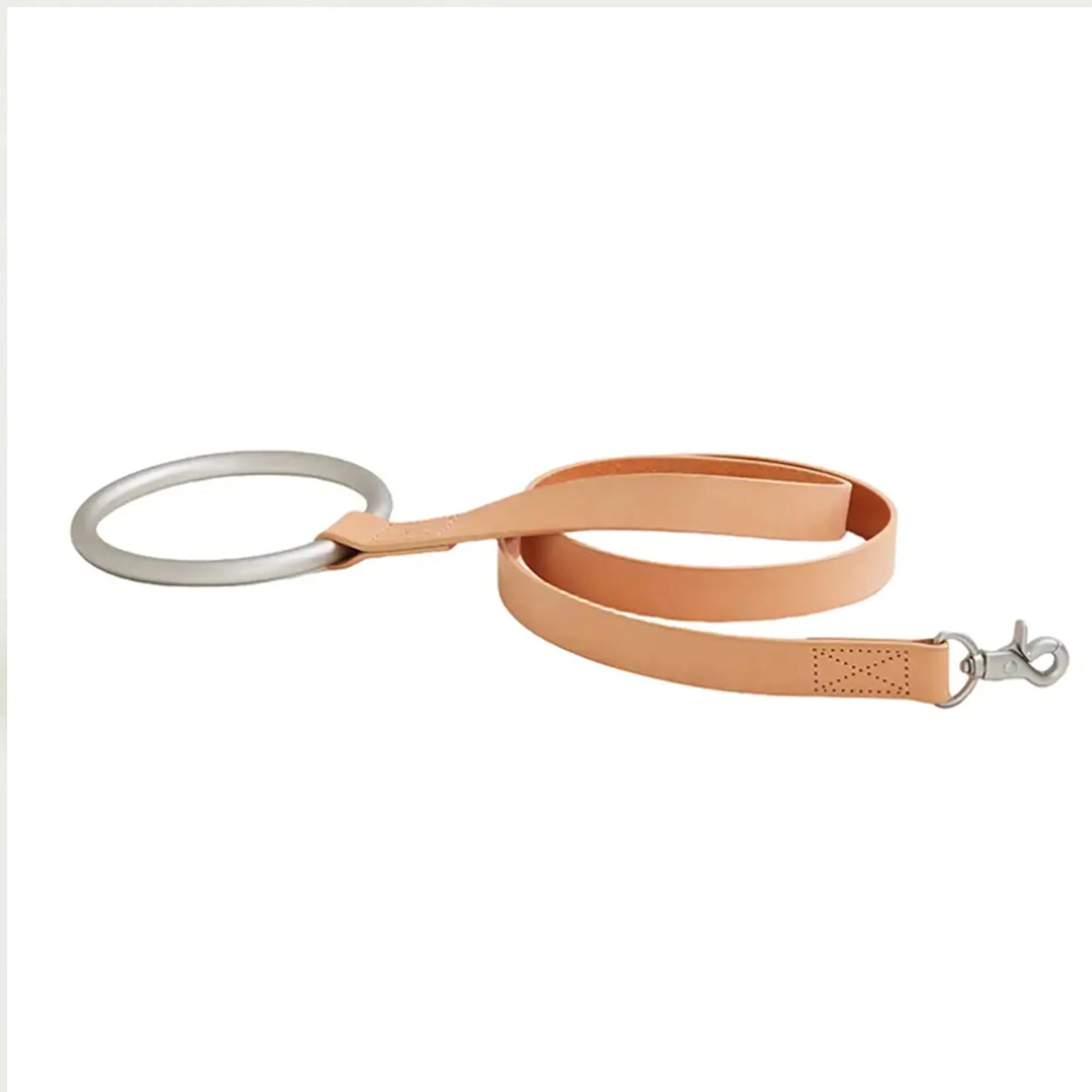 Aluminum and Leather O-ring Leash & Collar Set The Little Pooch